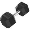 None Hanteliai TUNTURI Platinum Hex Rubber Dumbbell, 1-50kg (Svoris: 1 x 22,5kg)