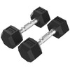 Hanteliai TUNTURI Platinum Hex Rubber Dumbbell, 1-50kg (Svoris: 2 x 4kg)