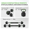 None Svarmenų rinkinys TUNTURI Vinyl Barbell &amp; Dumbbell set (20 / 28 kg) (Svoris: 20 kg)