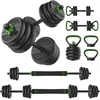None Svarmenų rinkinys TUNTURI Vinyl Barbell & Dumbbell set (20 / 28 kg) (Svoris: 20 kg)