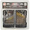 Grąžtas AW-Tools mealo grąžtai M2 HSS-TiN 15vnt. /1.5-10mm / Juodas LINE