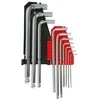 AW-Tools AWTOOLS RAKTAI ŠEŠIAKAMPIAI HEX/ 2,0-12,0mm/ 10vnt./ SU RUTULINE GALVUTE ILGI Juodas LINE