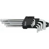 AW-Tools AWTOOLS ŠEŠIAKAMPIAI RAKTAI (HEX) /1,5-10,0mm/ 9vnt. SU RUTULINE GALVUTE