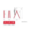 AW-Tools AWTOOLS MEDINĖS KOPĖČIOS 2x 6 PAKOPŲ 150KG