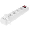 AW-Tools AWTOOLS NAMŲ pratęsimo kabelis, Baltas, 5 LIZDAI, 5,0 m, SU ĮŽEMINIMU, JUNGIKLIU