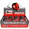 AW-Tools AWTOOLS RULETĖ RITININĖ RAUDONAI JUODA 7,5m x 25mm ABS TPR 2-STOP
