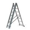 AW-Tools AWTOOLS kopėčios aliumininės 3x7 STOPNI 150KG ADAPATACJA NA SCHODY