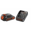 Akumuliatorių kroviklis 1Amp+18V 1,5Ah Li ion akumuliatorius, Black+Decker