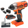 Black &amp; Decker Juodas &amp; Decker Smūginis gręžtuvas-suktuvas Juodas &amp; Decker BDCIM18D1A-QW; 18 V; 1x2,0 Ah akum.