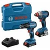 Įrankių rinkinys Bosch 06019N2124 (GDX 18V-285 + GSB 185-LI); 18 V; 2x2,0 Ah akum.