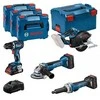 Bosch kombinuotas rinkinys 4 įrankiams 18 V baterijos