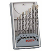 Grąžtas Grąžtų komplektas betonui Bosch Sidabrinis Percussion; 4-10 mm; 7 vnt.