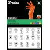 BRADAS NITRILINĖS PIRŠTINĖS DIAMOND ORANŽINĖS XL 9-10 /50vnt.