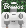 BRADAS 2-krypčių skirstytuvas, vidinis sriegis 1″-3/4″ su vožtuvais /Baltas LINE