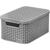 Dėžė su dangčiu Style Box Rattan S Curver 6L šviesiai pilka