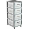 Curver Sourcing | 4 Compartment Wheeled Chest, 11 L, 30 x 36 x 69 cm