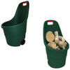 Plastikinis karutis KETER Easy Go, 55 l, 53 x 58 x 89 cm, žalia/oranžinė sp.