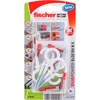 FISCHER DUOPOWER kaištis 6×30 su apvaliu kabliu /6vnt. BALTI