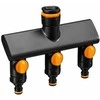 Fiskars Comfort čiaupo jungtis su trimis žarnų pajungimais On/ff