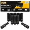 Smūginių sukimo galvučių komplektas JCB 4107-5MPB; 1/2''; 10-24 mm; 10 vnt.