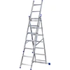KASTOM kopėčios aliumininės 3x11 STOPNI 150KG VHR