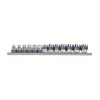 KING TONY SOCET RINKINYS 3/8 "13 vnt. TRUMPAS 6 Kvadratinis 7 - 19 mm, CROMAS, ANT bėgelio