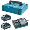 Makita Akumuliatorių ir kroviklio komplektas XGT®, 40Vmax 191J97-1 XGT® • 40Vmax • 2vnt 4.0Ah • DC40RA
