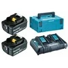 Makita Akumuliatorių ir dvigubo kroviklio komplektas LXT® 198077-8 18V • BL1860B x2 • DC18RD • LXT®