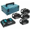 MAKITA MAITINIMO RINKINYS 18V 4×3,0Ah (BL1830Bx4+DC18RD) MAKPAC
