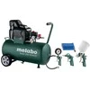 METABO KOMPRESOR BASIC 250-50 W OF + LPZ 4 230V 50L 8BAR 120L/MIN BEZOLEJOWY ...