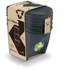 Prosperplast KEDEN ŠIUKŠLIADĖŽĖ SORTIBOX 25L RINKINYS 3 – ANTRACITO SPALVOS ECO WOOD