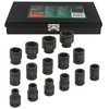 ROCKFORCE smūginių antgalių rinkinys, 15 vnt., 1/2" 6 kampų (10–32 mm)