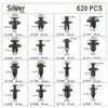 SILVER Auto apmušimų kaiščių rinkinys 620vnt