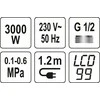 Fala Toya Sa Poland Elektrinis vandens šildytuvas / maišytuvas su dušu | LCD | KATLA-4 (75924)