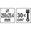 YATO TCT DISKAS, skirtas kirpti 255 mm 25,4 mm