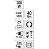 YATO YT-82060 elektrinis suktuvas - gręžtuvas 13mm 40Nm