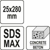 Grąžtas YATO Kaltas plokščias SDS MAX 25mm