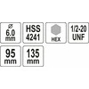 YATO KIAUŠIŲ PJŪKLŲ LAIKIKLIS HSS 1/2" HEX 10mm