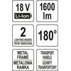 YATO LED PRIEKINIS ŽIBINTAS 18V 1600LM 20W BE Akumuliatoriaus IR Įkroviklio
