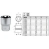 Yato Toya Sa Poland Galvutė E-star tipo varžtams 1/2", E18 (YT-05225)