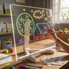 Media-Tech LED DRAWING BOARD – Illuminated LED board with stand for drawing and notes, 30 × 20 cm. The set includes 7 colorful markers and a cleaning cloth.