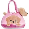 Fancy Pals Išskirtinis Pal – pliušinis žaislas labradoro šuniukas PeekaBoo rožiniame maišelyje, 20 cm, ekologiškas
