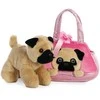 FANCY PALS AURORA Pliušinis mopsas rankinėje, 20 cm