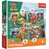 Dėlionė TREFL PAW PATROL 4 dėlionių rinkinys „Šuniukas-patrulis“