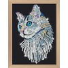 KITFIX DIY „Sequin Art“ mėlynasis rinkinys „Balta katė“