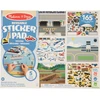 MELISSA &amp; DOUG Daugkartinio naudojimo lipdukų knygelė „Transporto priemonės“