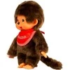 MONCHHICHI klasikinė beždžionė su raudonu seilinuku, 20 cm