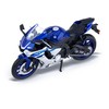 MSZ Motorcycle Yamaha 1:12 YZF-R1 Šis modelis – 1:12 mastelio motociklas; Aukštis 10 cm, plotis 6,3 cm, gylis 17,3 cm.