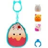 SQUISHMALLOWS CLIP-A-LONGS Herojai-siurprizai, 3 vnt., 2,5 cm