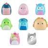 Squishmallows SQUISHMALLOWES SQUISH-A-LONGS Herojai, 8 vnt., 2,5 cm